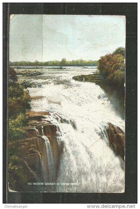 355b * RHODESIEN * THE FAMOUS VICTORIA FALLS * BEING SITUATED BETWEEN THE  ISLAND OF BOARUKA AND THE MAIN LAND * 1911 ** - Simbabwe