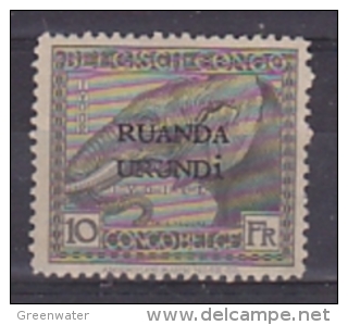 Ruanda-Urundi 1924 10Fr Ongebruikt, Zonder Gom (without Gum) (21950) - Ongebruikt