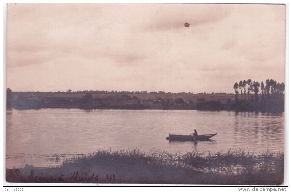 CARTE-PHOTO  - La Seine à MUIDS - - Muids