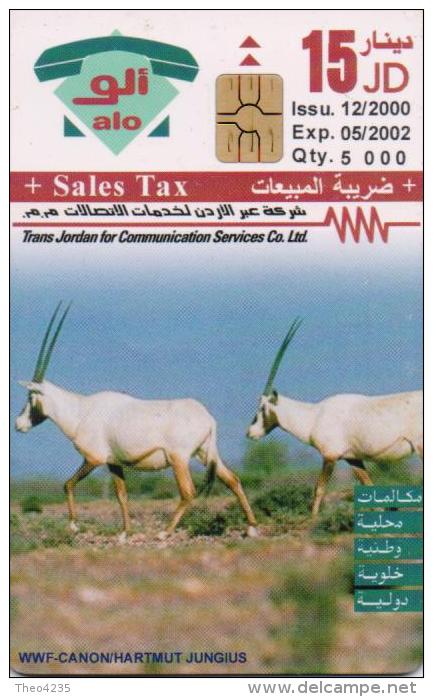 JORDAN PHONECARD ARABIAN ORYX  A119-5000pcs-12/00-USED(2) - Giordania