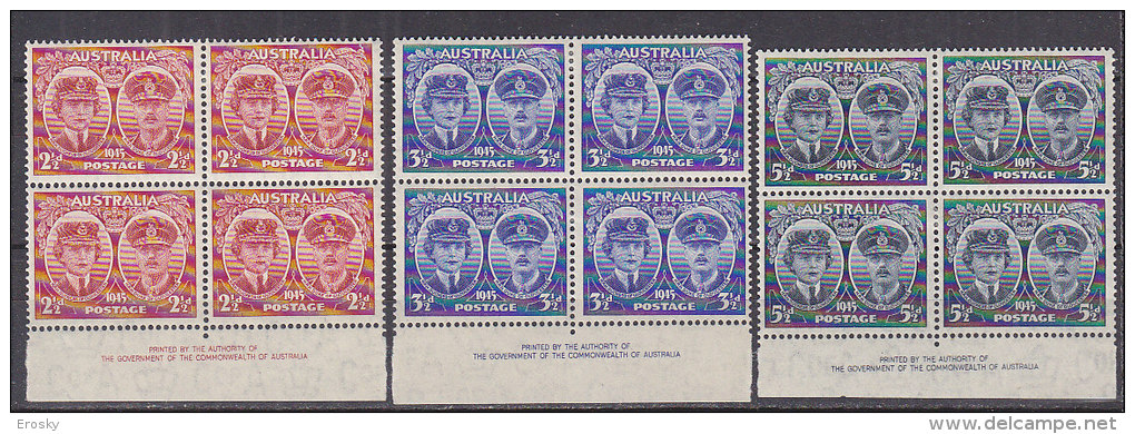 PGL CA607 - AUSTRALIE AUSTRALIA Yv N°146/48 *  BLOC DE 4 - Neufs