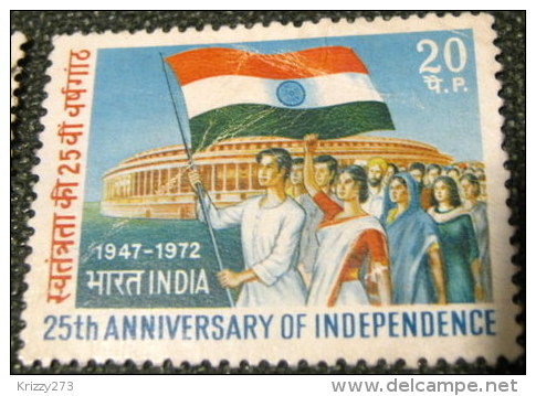 India 1972 The 25th Anniversary Of Independence 20p - Used - Oblitérés