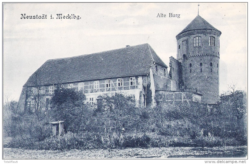 NEUSTADT GLEWE Alte Burg Bläulich Verlag Glückstadt & Münden 1909 TOP-Erhaltung - Ludwigslust