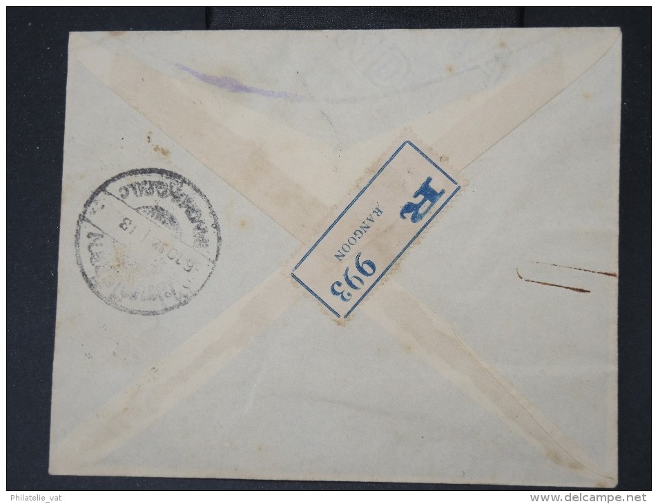 GRANDE BRETAGNE-Enveloppe En Recommandée De Rangoon Pour Bangkok Par Avion En 1932    Rare  Lot P 5610 - Burma (...-1947)