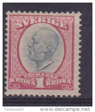 1891-1913 SVEZIA SWEDEN SVERIGE  N.49A MH.  Cat. &euro; 200,00 - Neufs