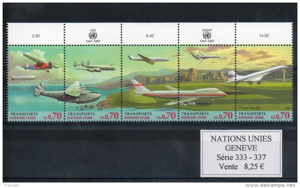 Nations Unies. Geneve. Transport Par Avions - Neufs