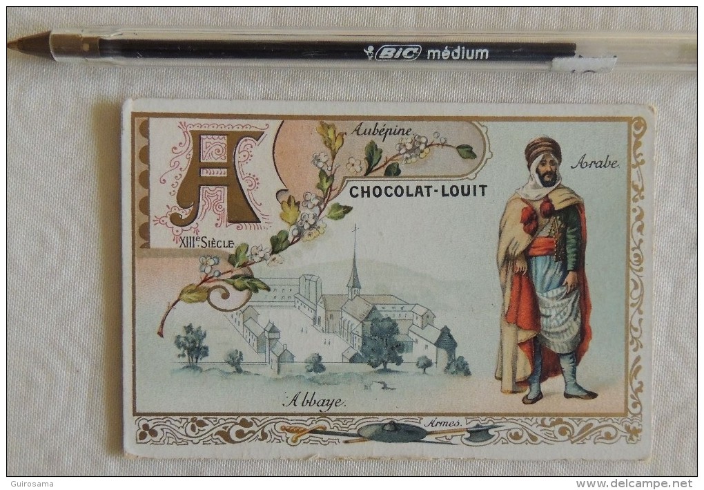 Chocolat-Louit : Alphabet : A / Aubépine, Arabe, Abbaye, Armes - Bordeaux - Louit