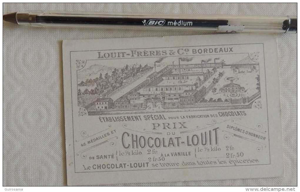 Chocolat-Louit : Alphabet : E : Equerre, Ecossais, Ermitage, Eglantines - Bordeaux - Louit