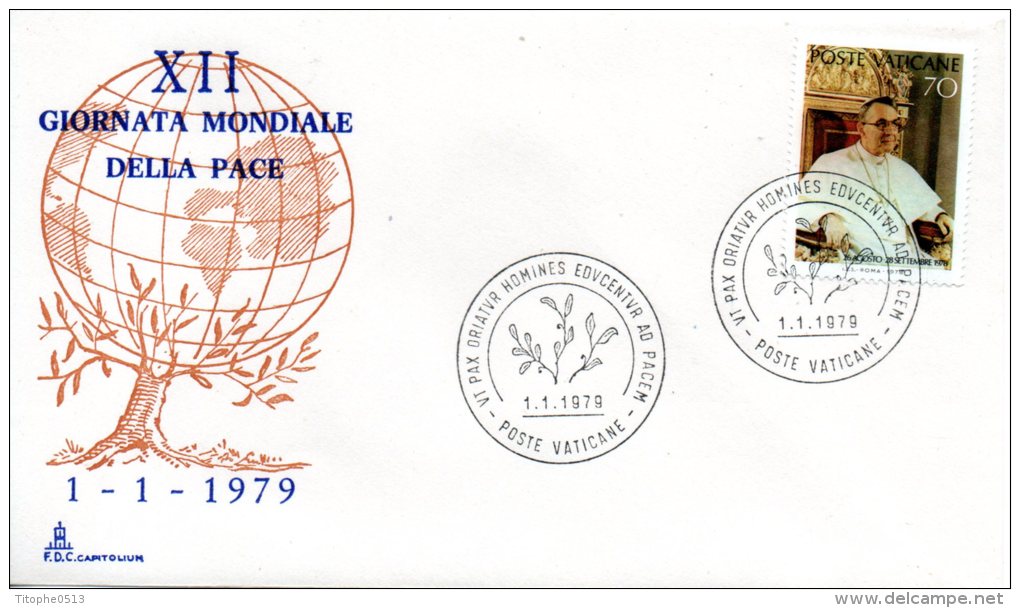 VATICAN. Enveloppe Commémorative De 1979. Journée Mondiale De La Paix. - Máquinas Franqueo (EMA)