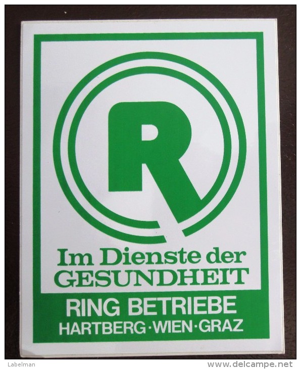 HOTEL GASTHOF RING WIEN VIENNA VIENNE VIENA AUSTRIA OSTERREICH DECAL STICKER LUGGAGE LABEL ETIQUETTE AUFKLEBER - Hotelaufkleber