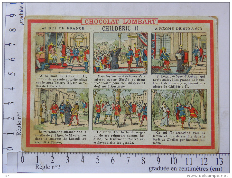 CPA Chromo Chocolat Lombart - CHILDERIC II -14 è Roi De France - Lombart