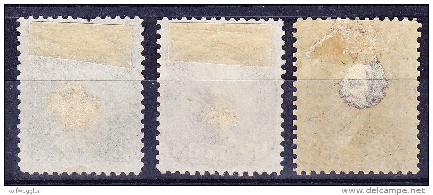 USA Scott # 73 + 76 + 77.  2c. And 5c. Without Gum The 15cent Part Original Gum. - Unused Stamps