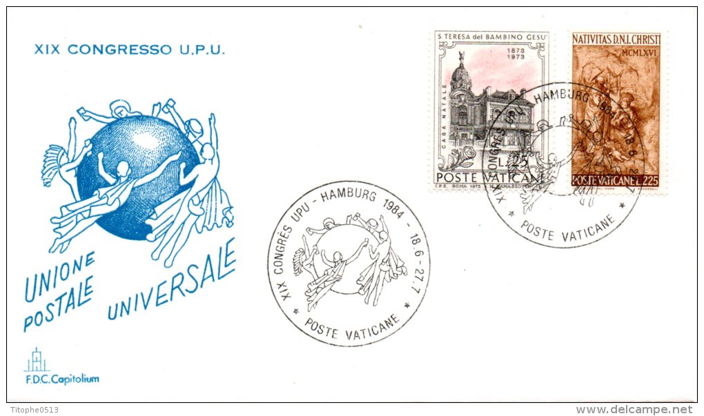 VATICAN. Enveloppe Commémorative De 1984. Congrès De L'UPU. - UPU (Wereldpostunie)