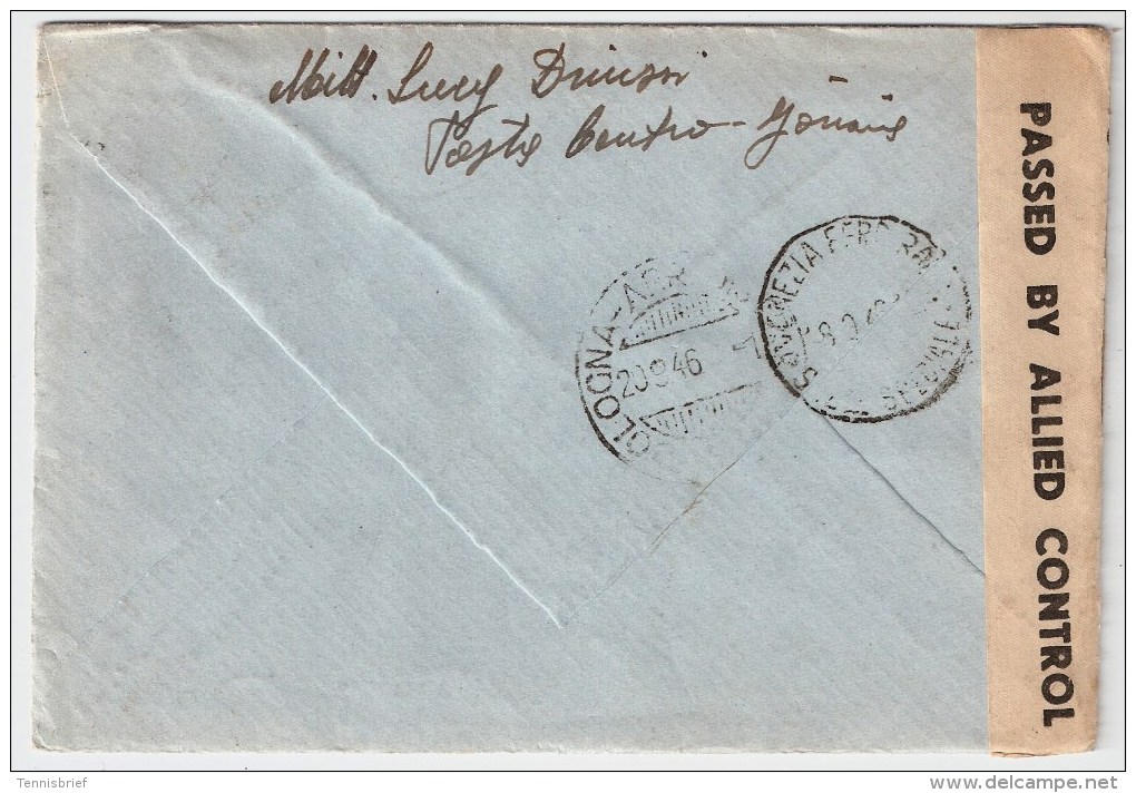 Italien, 1946, Triest, Selt. Reco-Brief, R!! , #1614 - Poststempel