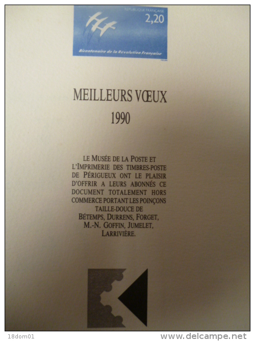 Documents De La Poste, Année 1990, Année Compléte, 46 Documents - Sammlungen