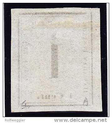 Hawaii 1863 1 C. Schwarz Auf Graues Papier - SG# 15 * Mit Attest - Hawaii