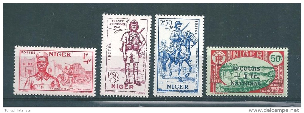 Colonie  Timbres Du Niger De 1941   N°86 A 89  Neufs * - Unused Stamps