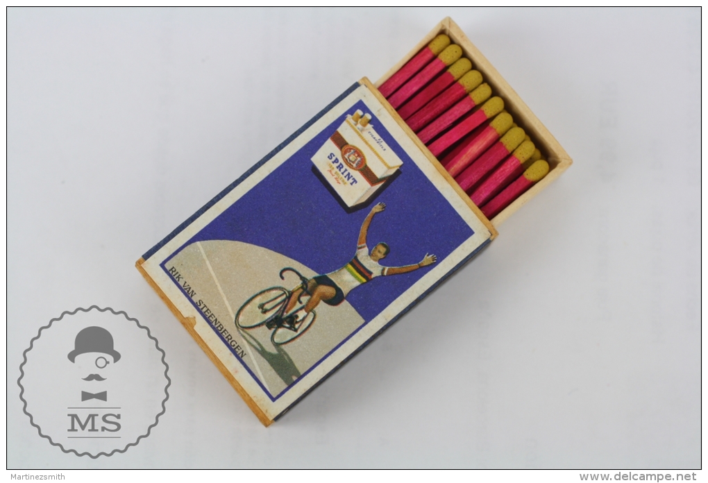 Vintage Advertising Matchbox - Cyclist Rik Van Steenbergen - Sprit Cigarettes Advertising - Cajas De Cerillas (fósforos)