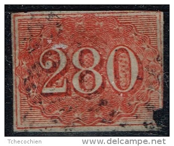 Brésil - 1854 - Y&T N° 21, Oblitéré, Coin Inférieur Droit Abîmé - Used Stamps