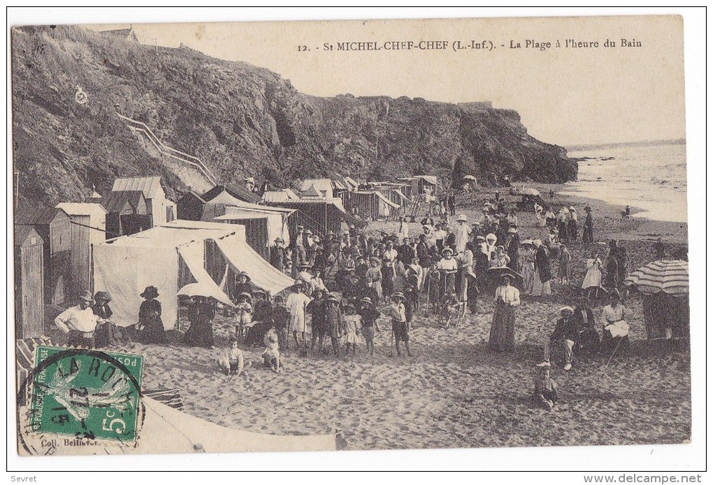 St-MICHEL CHEF CHEF. - La Plage à L'heure Du Bain. Carte RARE - Saint-Michel-Chef-Chef