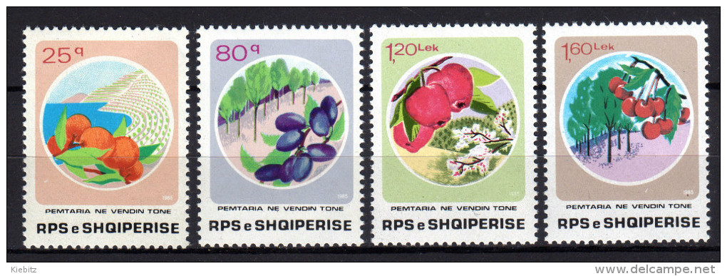 ALBANIEN 1985 ** Obstbäume, Fruit Trees - MiNr.2274-2277 Kompletter Satz MNH - Arbres