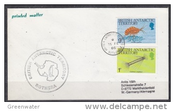 British Antarctic Territory 1986 Rothera Cover Ca Rothera 15 Fe 86 (21885) - Lettres & Documents