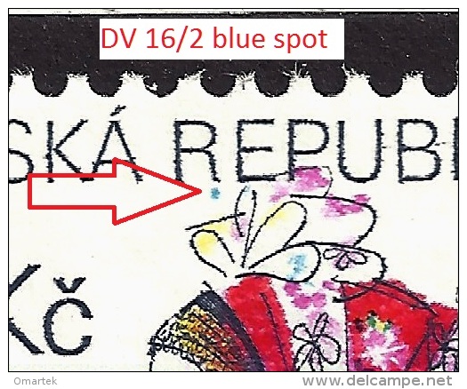 Czech Republic 1996 MNH ** Mi 104 Sc 2980 Easter. Costume, Ostern. Plattenfehler - Unused Stamps