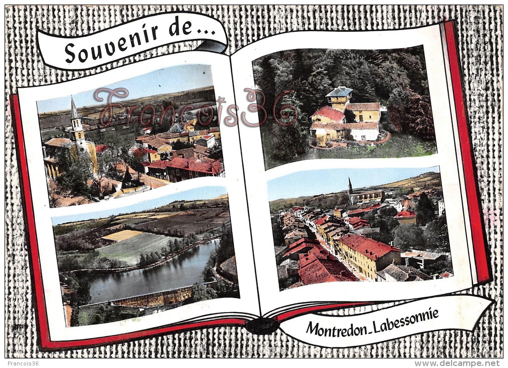 (81) Montredon Labessonnie - Carte Multivue - Souvenir - 2 SCANS - Montredon Labessonie
