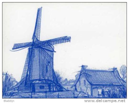 POLLINKHOVE (W.Vl.) - Molen / Moulin - Tekening In Blauw Potlood Van Markey´s Molen, Door Paul Gosselin (2007). - Lo-Reninge