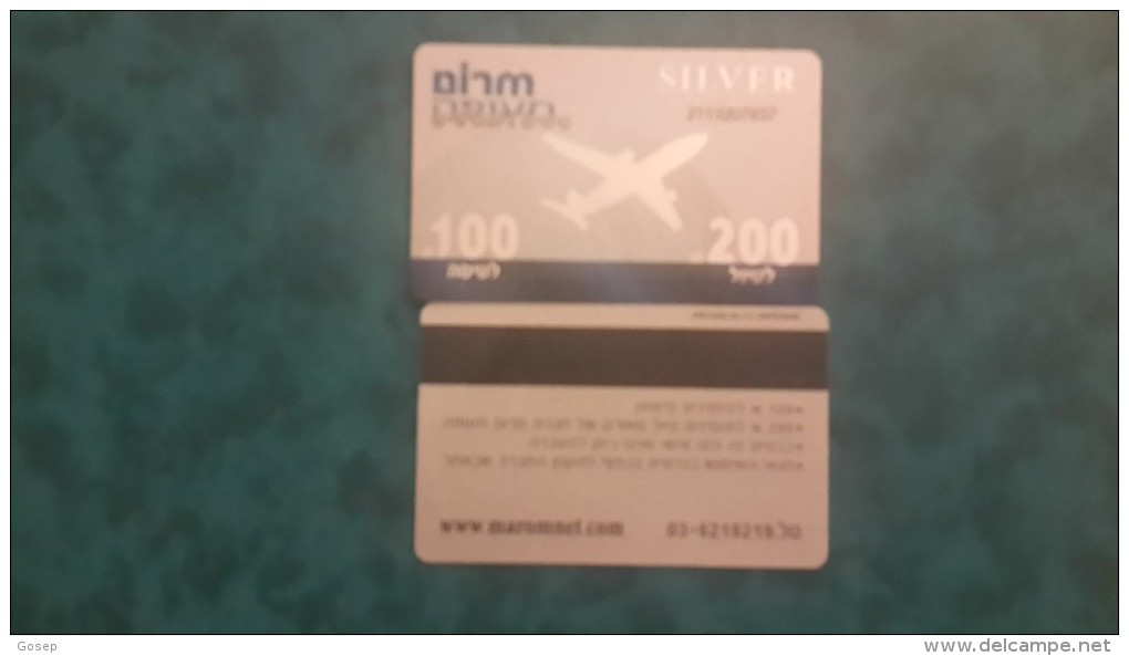 Israel-boarding Pass For The Flight And Trip-used( Silver)+2card Prepiad Free - Airplanes