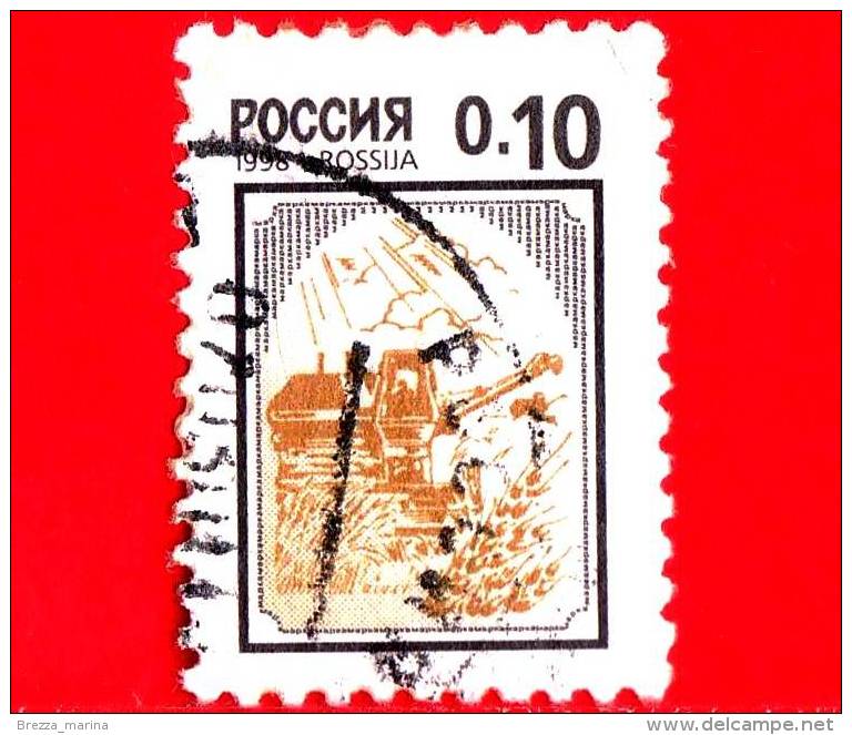 RUSSIA - 1998 - USATO - Agricoltura - Mietitrebbiatrice - Harvester - 0.10 - Usados