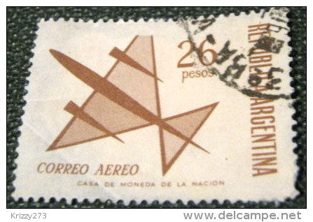 Argentina 1967 Airmail Airplane 26p - Used - Poste Aérienne