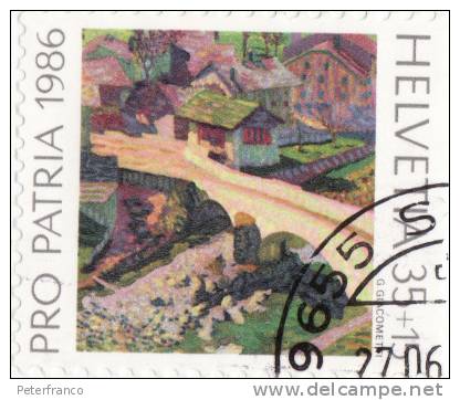 1986 Svizzera - Quadri Dei Musei Svizzeri - Il Ponte Al Sole Di G. Giacometti - Used Stamps
