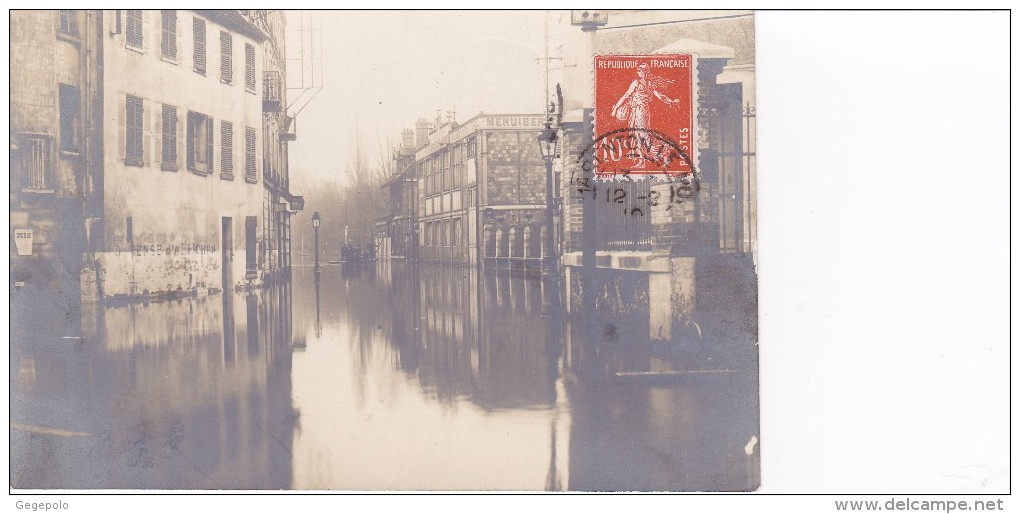 CHARENTON - Inondations 1910 - Carte-photo  ( Rare ) - Charenton Le Pont