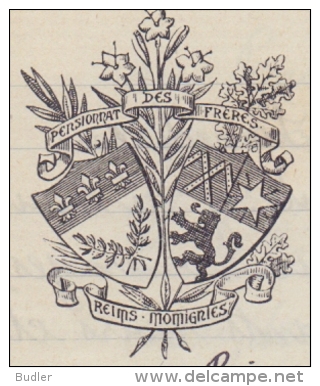 1927: Lettre Du / Brief Van Het ## Pensionnat Des Frères, REIMS – MOMIGNIES ## - Non Classés