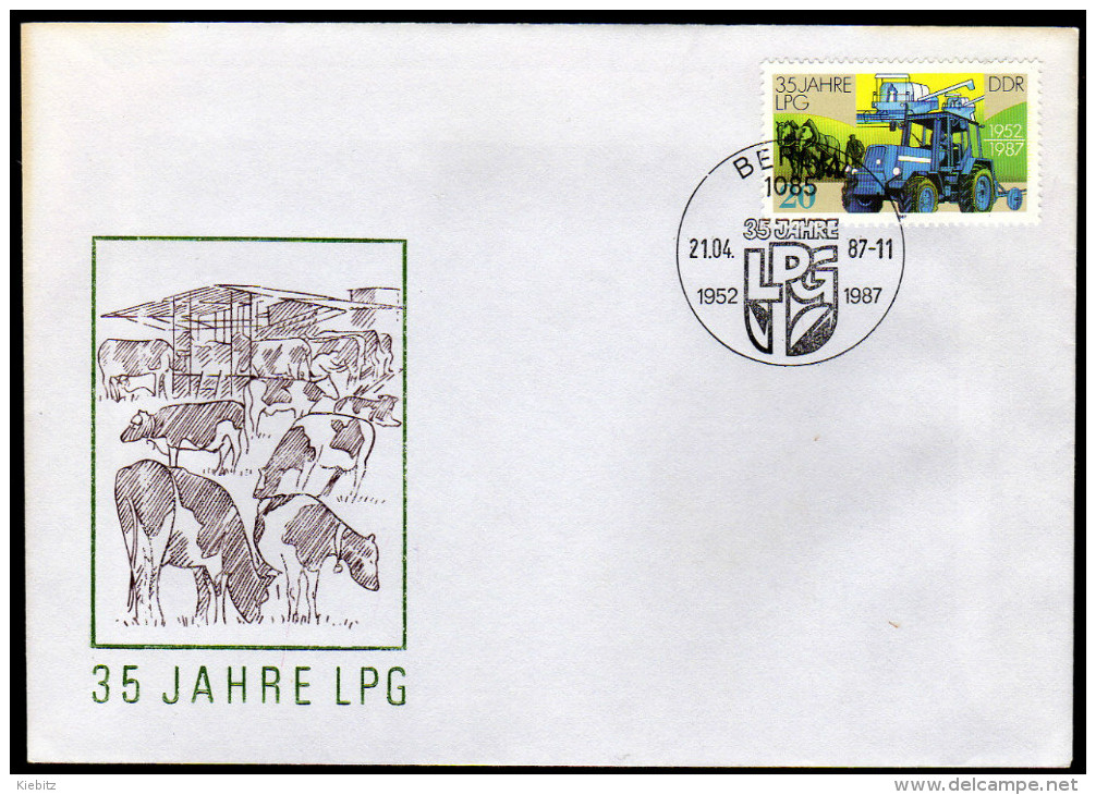 DDR 1987 - Landwirtschaft / 35 Jahre LPG - FDC - Landbouw