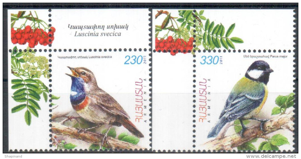 Armenia 2011 " Fauna. Songbirds"  2v  MNH** - Armenia