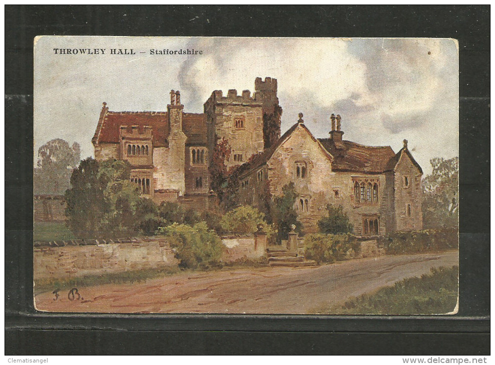 366b * STAFFORDSHIRE * THROWLEY HALL * KÜNSTLERKARTE * 1905 **!! - Autres & Non Classés