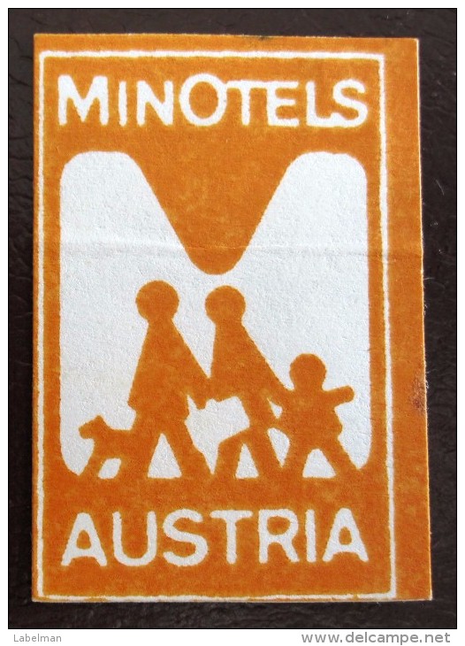 HOTEL MINI SCHLOSS MINOTEL SALZBURG TIROL WIEN VIENA AUSTRIA OSTERREICH DECAL STICKER LUGGAGE LABEL ETIQUETTE AUFKLEBER - Hotel Labels