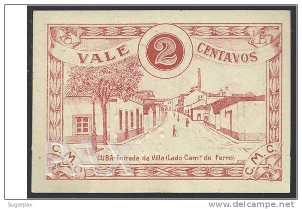 PORTUGAL - CUBA - CÉDULA De 2 CENTAVOS - 31.12.1919 - EMERGENCY PAPER MONEY - UNC - SEE 2 SCANS - Portugal