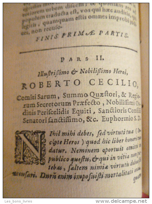 EUPHORMONIS LUSINI SATYRICON 1616 Barclay John rare / Bibliothèque du Comte de Boussay