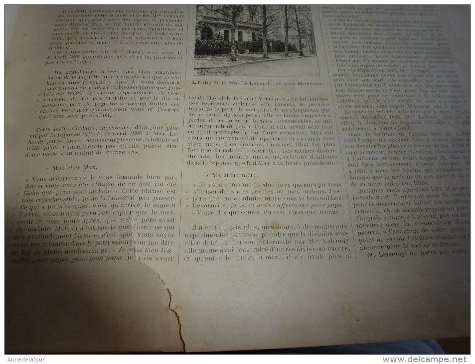 1894 ESCRIME travers-âge; Misères du millionnaire LEBAUDY; Le steam-yacht SEMIRAMIS; Le G'GRAVENSTEEN ;La PRESSE anarch