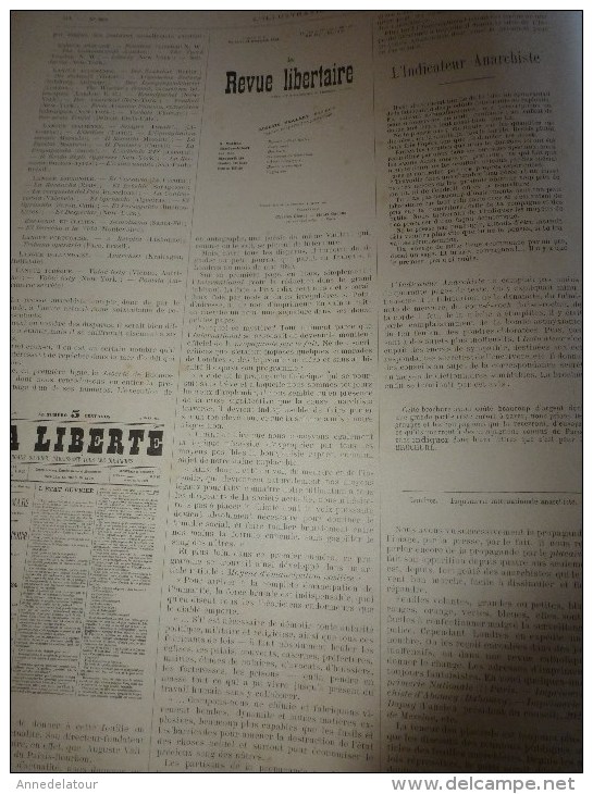 1894 ESCRIME travers-âge; Misères du millionnaire LEBAUDY; Le steam-yacht SEMIRAMIS; Le G'GRAVENSTEEN ;La PRESSE anarch