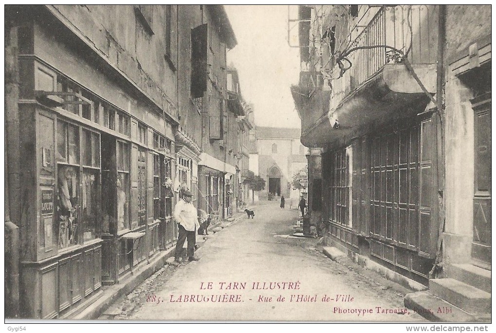 81 Labruguière Rue De L'Hotel De Ville  CPA 1915 - Labruguière