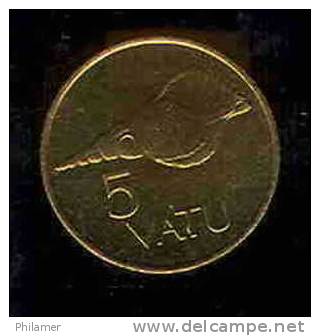 Vanuatu (ex Nouvelles Hebrides) Piece Coin Monnaie En Service 5 Vatu Motif Coquillage Shell, 1999, Neuve Unc - Vanuatu