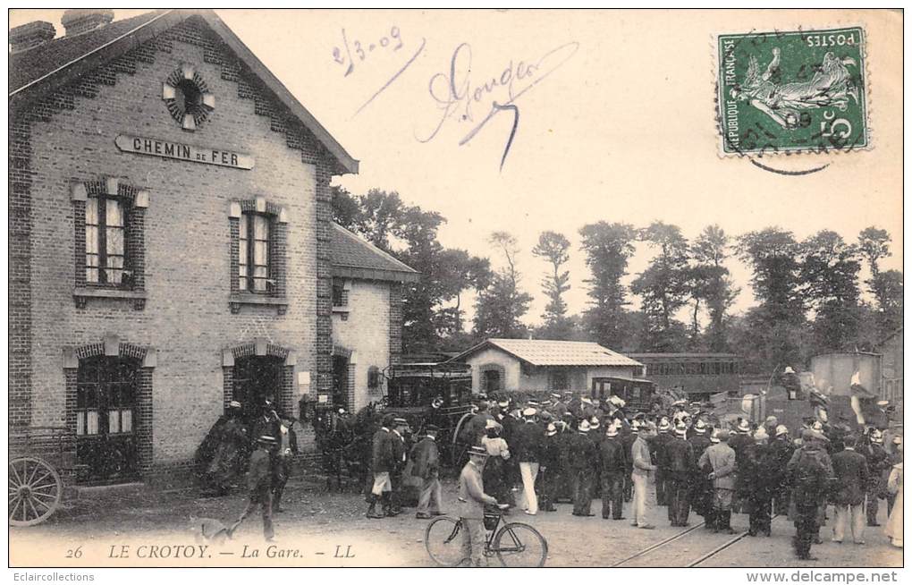 Le Crotoy     80     La Gare  (Réception. Pompiers) - Le Crotoy