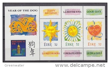 Ireland 1994 Year Of The Dog M/s ** Mnh (21912) - Blocks & Sheetlets