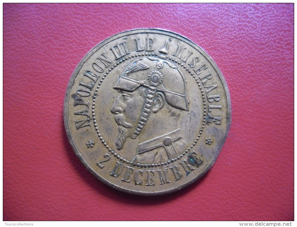 Second Empire, Module De 10 Centimes Napoléon III, Satirique SEDAN, 1870 . Chouette Vampire De La France - Monarquía / Nobleza