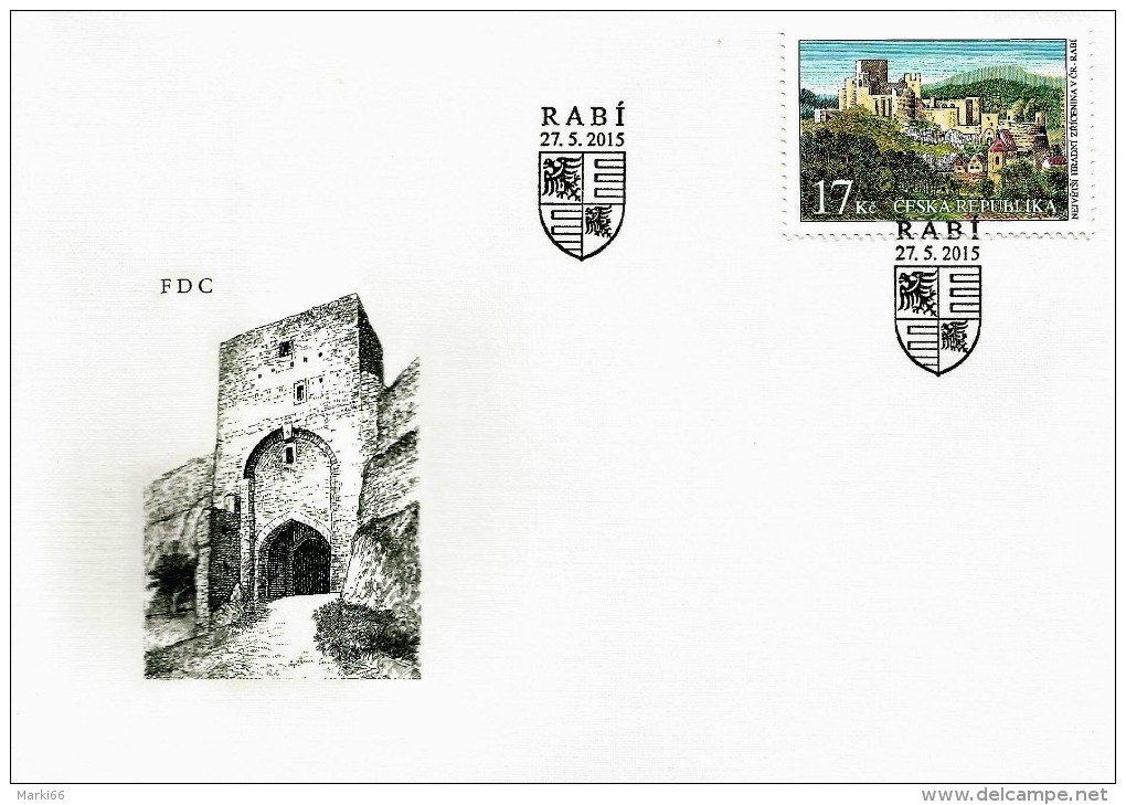 Czech Republic - 2015 - Beauties Of Our Country - Largest Castle Ruin Rabi - FDC (first Day Cover) - FDC