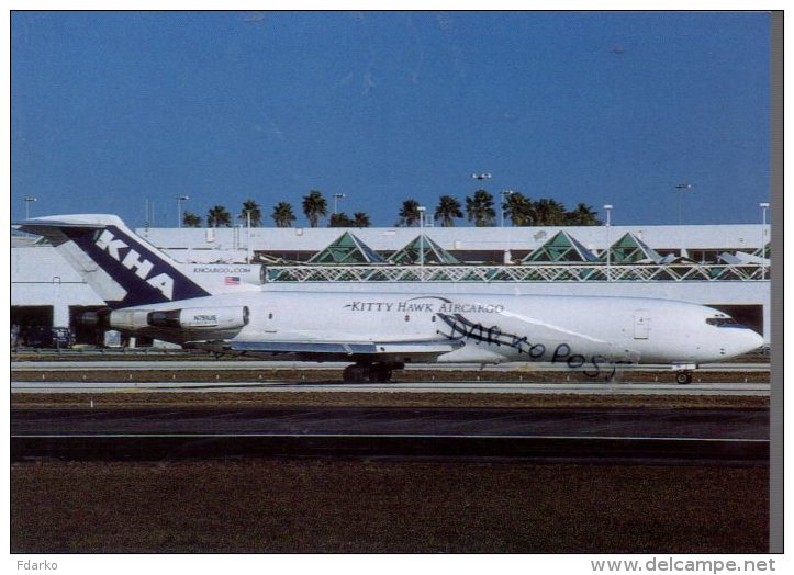 Boeing B727  Air KHA Kitty Hawk Aircargo Airlines B.727 Cartes Avion B 727 Avion B-727 Miami Airport - 1946-....: Moderne